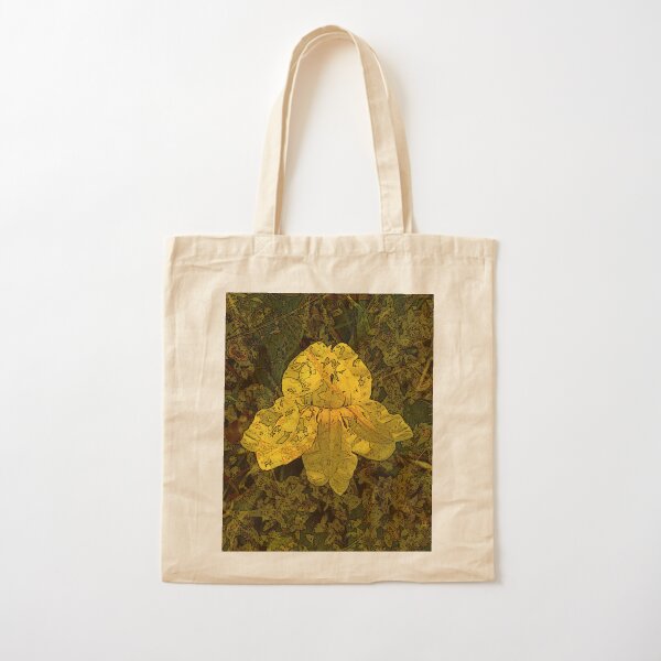 Goodenia Flower on Moss Cotton Tote Bag