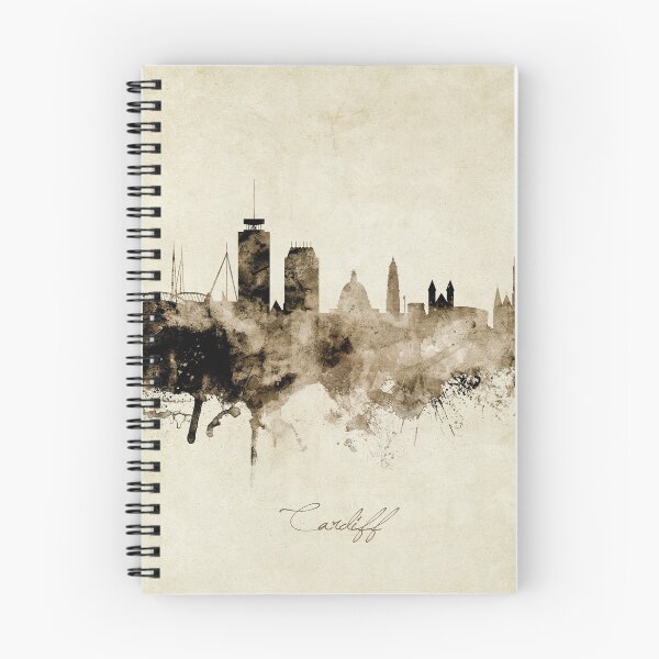 Aperçu de l'œuvre Cardiff Wales Skyline créée et vendue par ArtPrints.