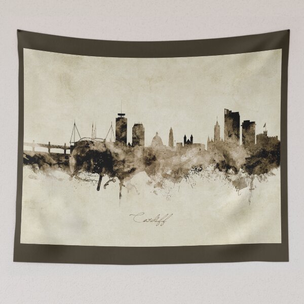 Item preview, Cardiff Wales Skyline designed and sold by ArtPrints.