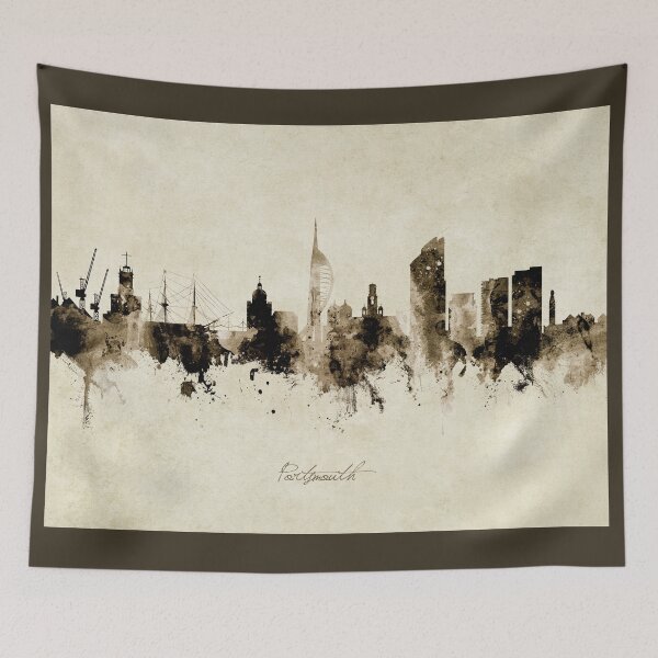Item preview, Portsmouth England Skyline designed and sold by ArtPrints.