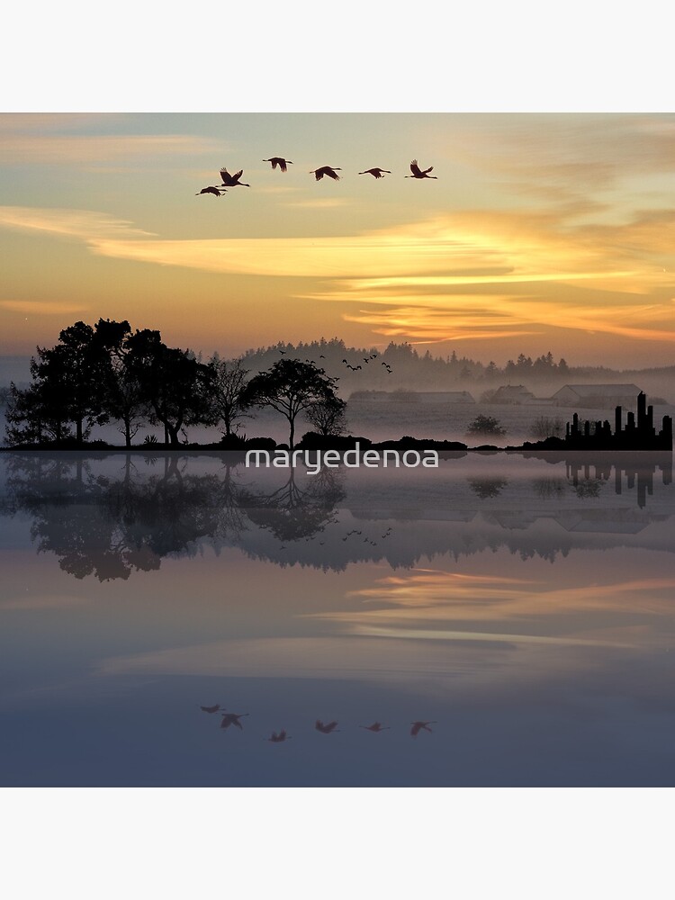 Nature Guitar Sunset by maryedenoa