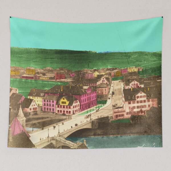 Item preview,  Direction Karlstrasse to the foothills of the Swabian Alb. A picture with charm and architectural elegance.
The design by Mallybeau Mauswohn shows a colored photograph of the Tübingen Neckar Bridge and Karlstrasse around 1903. A historical sight designed and sold by Mauswohn.