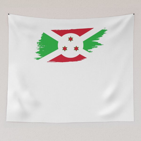 Item preview, Burundi brushstroke flag designed and sold by 1681830934131.