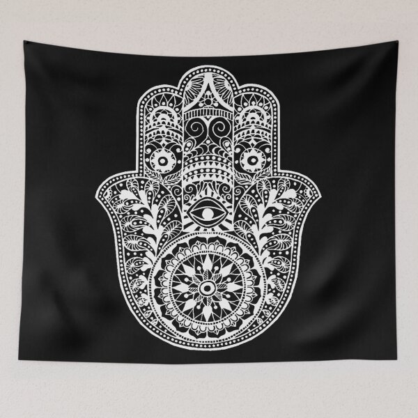 Item preview, White Hamsa Hand designed and sold by maryedenoa.