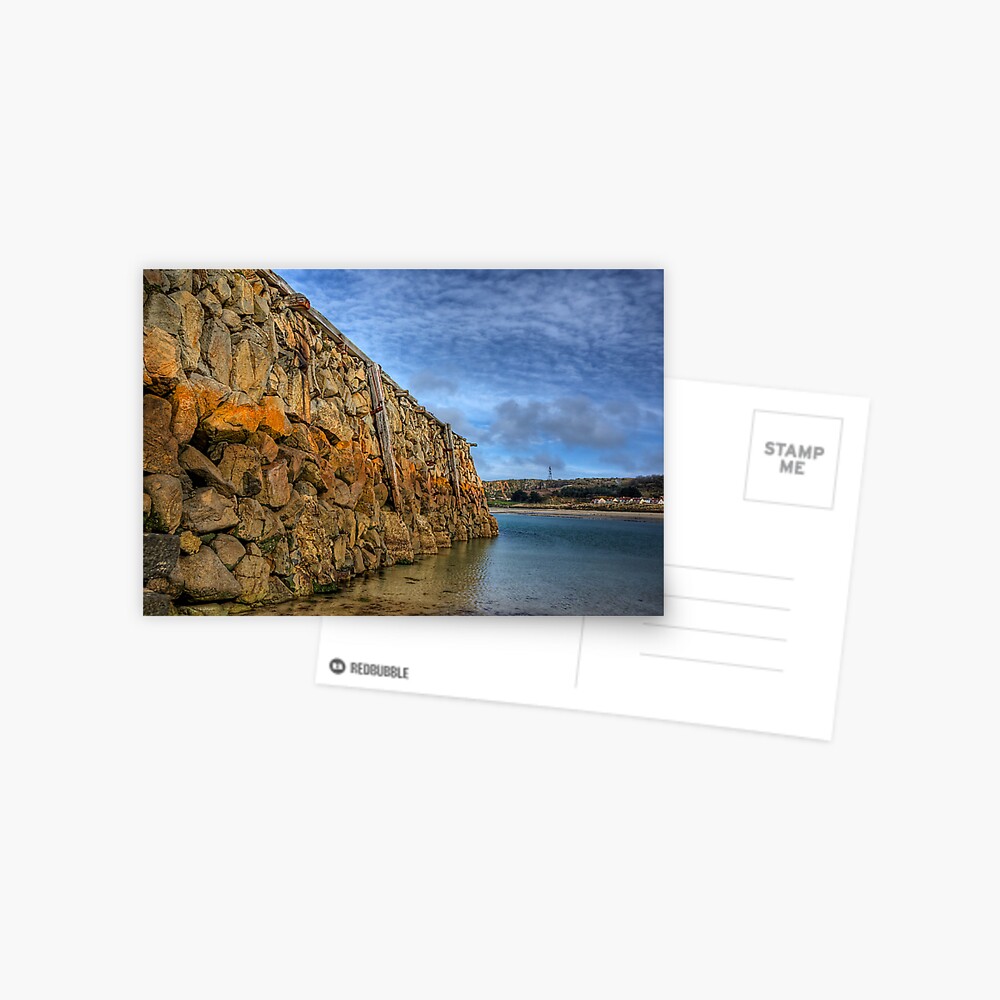 Douglas Quay at Low Tide - Alderney Postcard