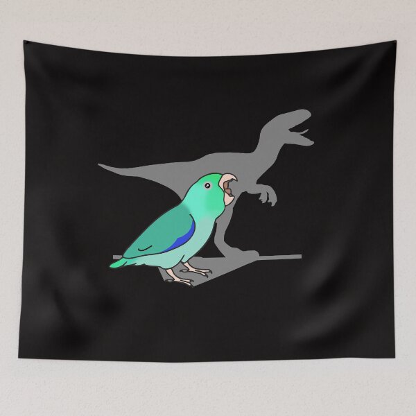 Item preview, velociraptor turquoise parrotlet designed and sold by FandomizedRose.