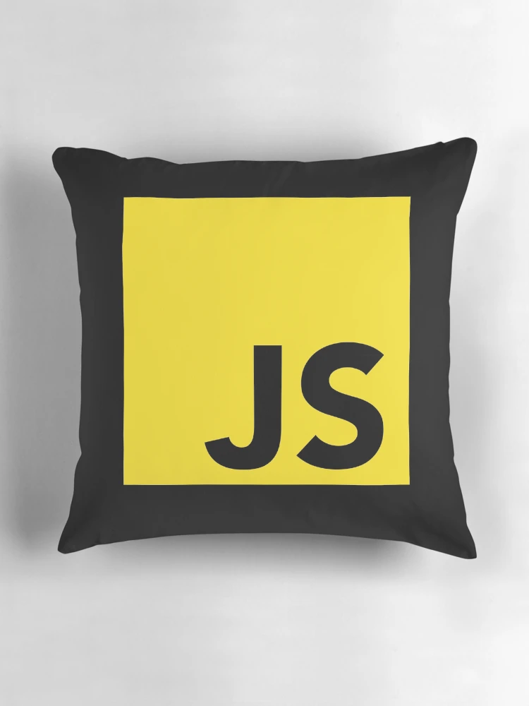 Aperçu 3 sur 4. Coussin avec l'œuvre Logo du programmeur JavaScript créée et vendue par vladocar.