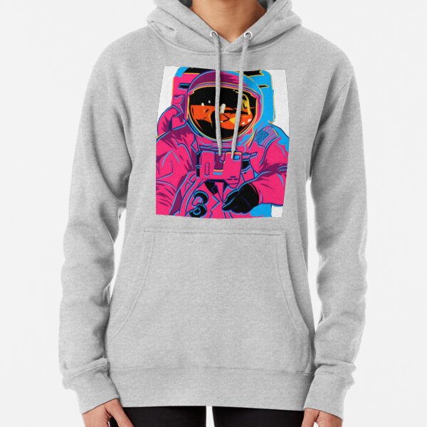 Trippy Rainbow Astronaut Pullover Hoodie