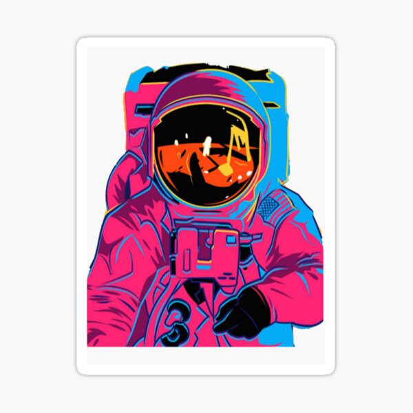 Trippy Rainbow Astronaut Sticker