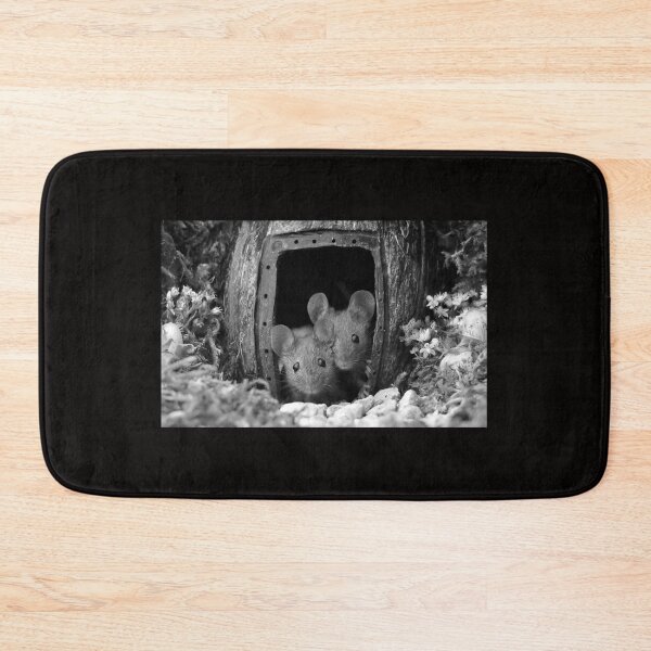 Item preview, George the mouse in a log pile house - black and white  designed and sold by Simon-dell.