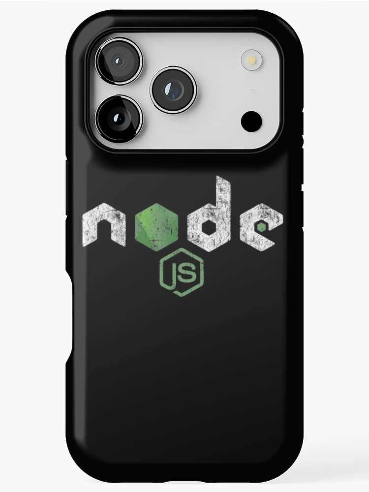 Thumbnail 1 of 4, iPhone Case, Vintage Distressed NodeJS JavaScript Programmer designed and sold by vladocar.