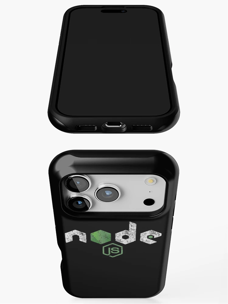 Thumbnail 3 of 4, iPhone Case, Vintage Distressed NodeJS JavaScript Programmer designed and sold by vladocar.