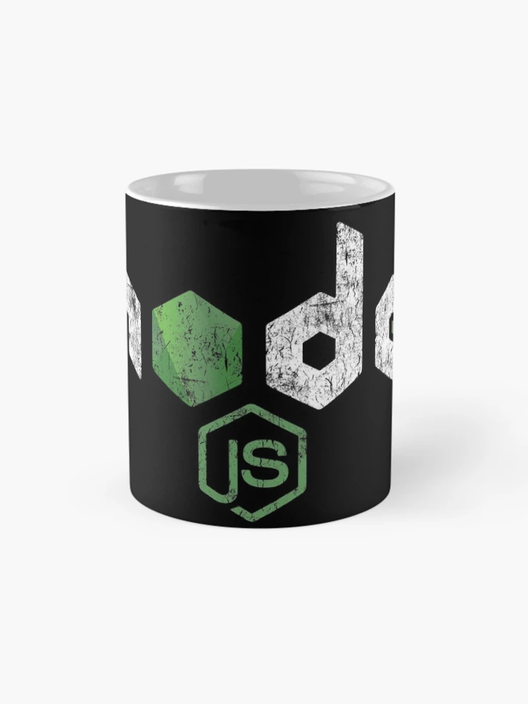 Thumbnail 4 of 6, Coffee Mug, Vintage Distressed NodeJS JavaScript Programmer designed and sold by vladocar.
