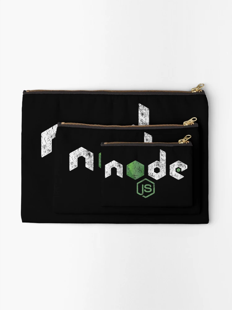 Thumbnail 2 of 4, Zipper Pouch, Vintage Distressed NodeJS JavaScript Programmer designed and sold by vladocar.