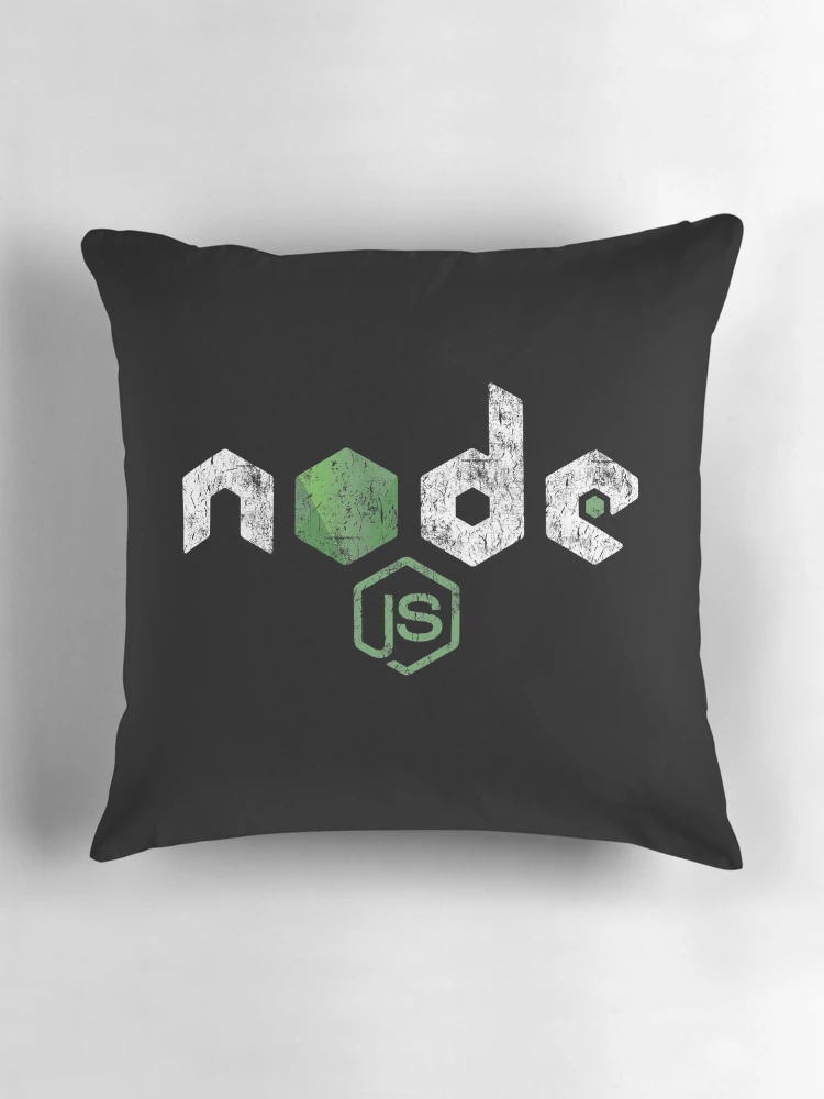 Thumbnail 3 of 4, Pillow, Vintage Distressed NodeJS JavaScript Programmer designed and sold by vladocar.