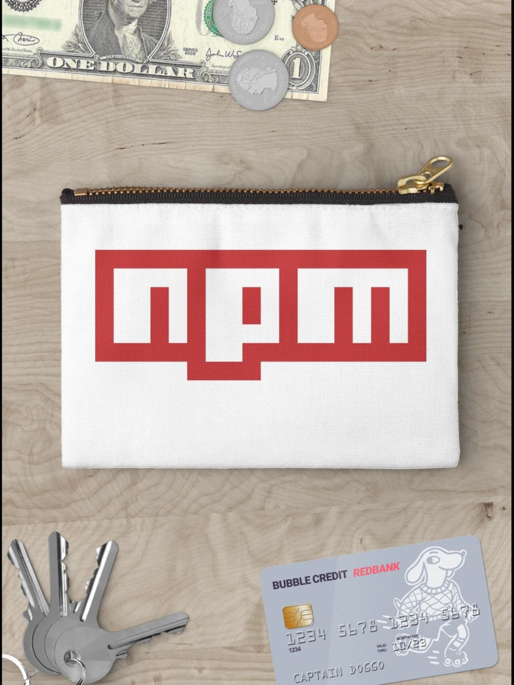 Thumbnail 3 of 4, Zipper Pouch, npm js JavaScript designed and sold by vladocar.