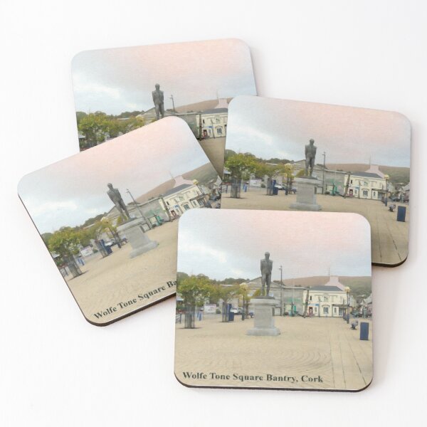 Wolfe Tone Square Coasters (Set of 4)