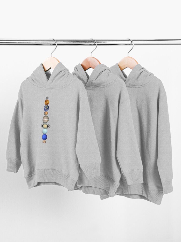 Alternate view of Planets of the Solar System Toddler Pullover Hoodie