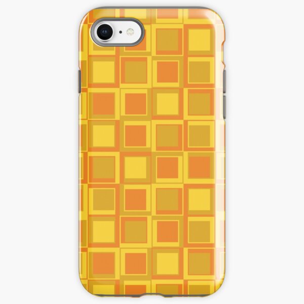 Oranger 70er Jahre Styling Quadrate iPhone Robuste Hülle