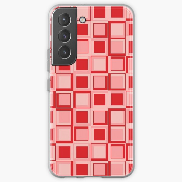 Red 70's year styling squares Samsung Galaxy Soft Case