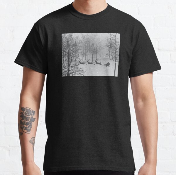 Santa's Sleigh in a Winter Wonderland Classic T-Shirt