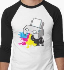 Puker Printer Men's Baseball ¾ T-Shirt