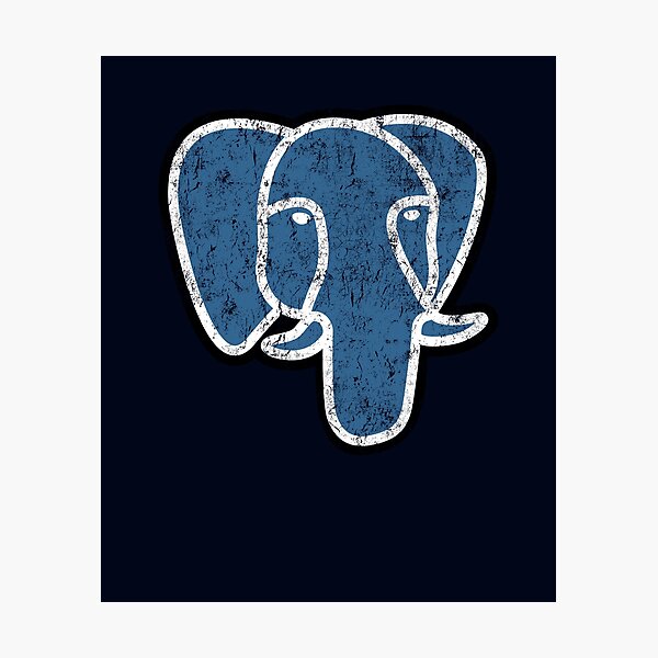 Artikel-Vorschau von Weinlese-PostgreSql-Logo, designt und verkauft von vladocar.