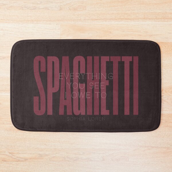 Item preview, Sophia Loren quote, everything you see I owe to Spaghetti, Pasta quotes, food poster, kitchen prints designed and sold by Spallutos.