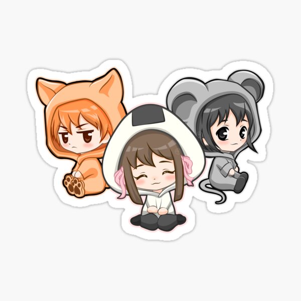 Chibi Fruits Basket Kyo Tohru Yuki Sticker