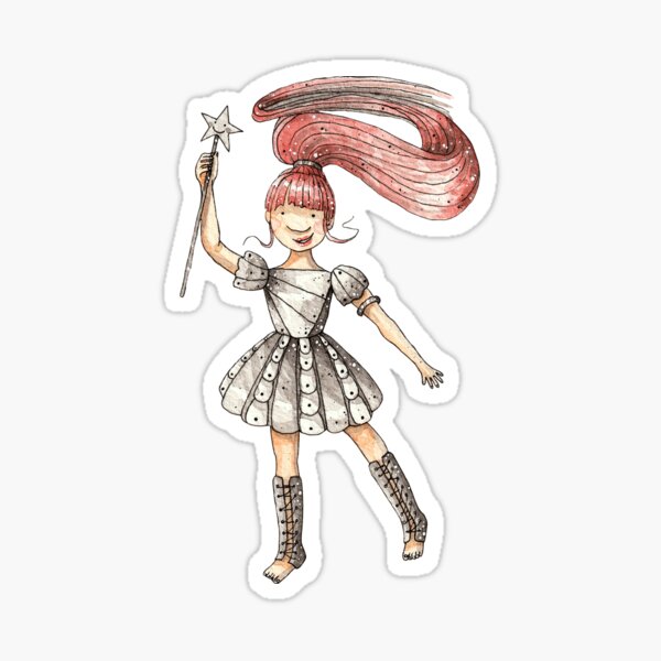 Red-Haired Warrior Princess Sticker