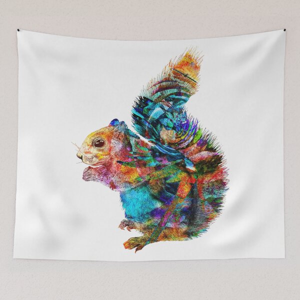 Item preview, Colourful squirrel designed and sold by Leah Amir.