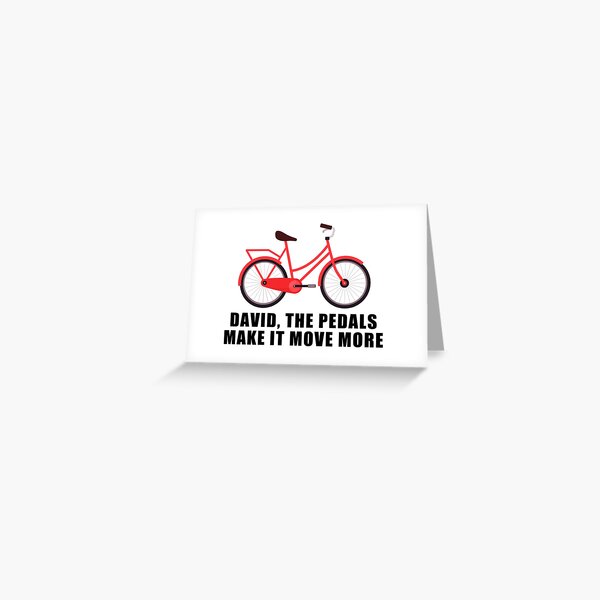 the pedals make it move more Greeting Card