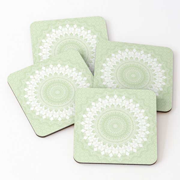 Item preview, Boho Pastel Green Mandala designed and sold by Kelly Dietrich Mandala & Fractal Art.
