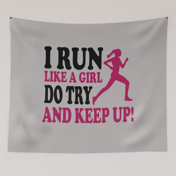 Item preview, Women jogging run like a girl do try and keep up! designed and sold by tarek25.