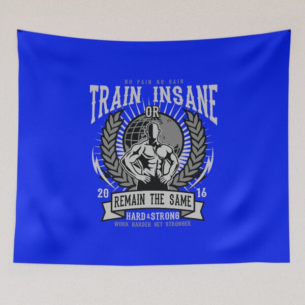 Item preview, No Pain, No Gain - Train Insane or Remain The Same - Work Harder, Get Stronger designed and sold by flipper42.