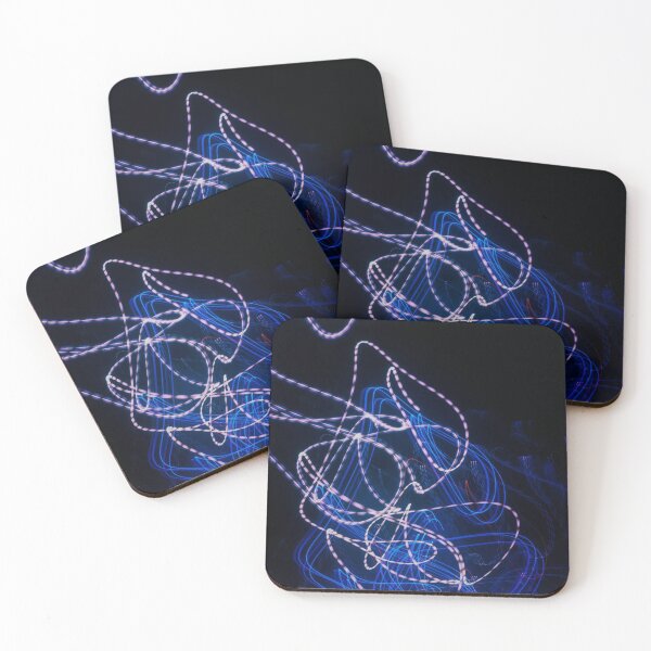 Item preview, Light Graffiti Modern Art in Black and Blue designed and sold by NeonAbstracts.