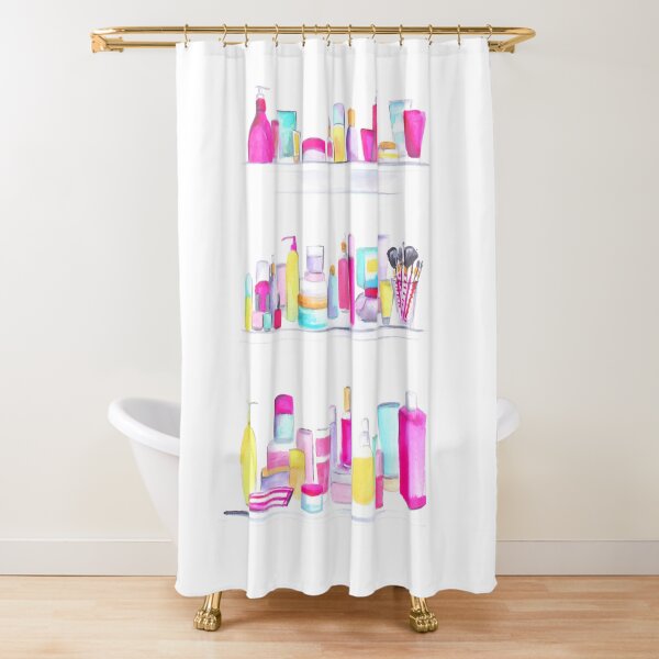 Makeup Cabinet Shower Curtain