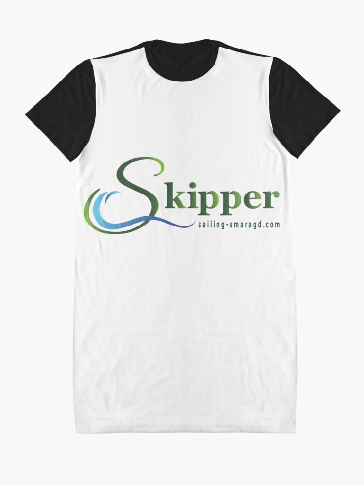 T-Shirt Kleid mit Smaragd-Skipper, designt und verkauft von Sailing-Smaragd