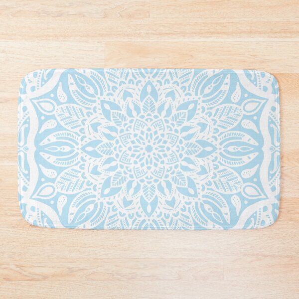 Item preview, Pastel Blue and White Mandala designed and sold by Kelly Dietrich Mandala & Fractal Art.