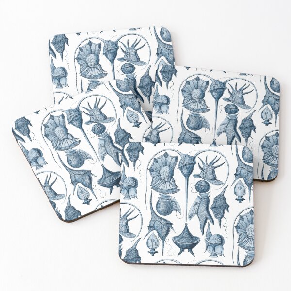 Item preview, Ernst Haeckel Peridinea Plankton Algae Indigo designed and sold by aimeewilson.