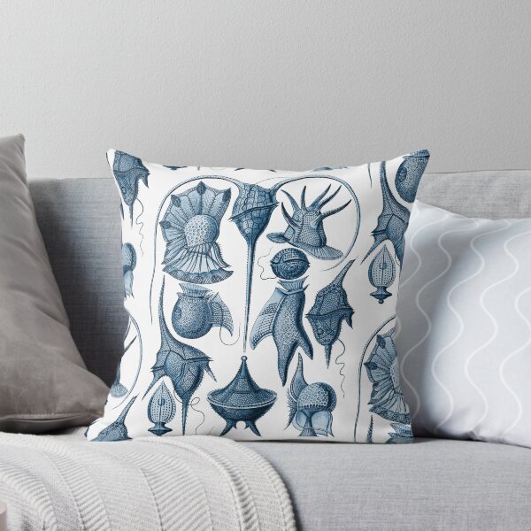 Item preview, Ernst Haeckel Peridinea Plankton Algae Indigo designed and sold by aimeewilson.