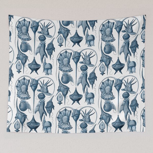 Item preview, Ernst Haeckel Peridinea Plankton Algae Indigo designed and sold by aimeewilson.