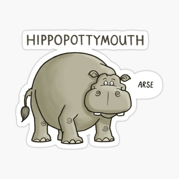 Artikel-Vorschau von Nilpferd-Pottymouth - Lustige Cartoon-Nilpferd-Illustration, designt und verkauft von carlbatterbee.