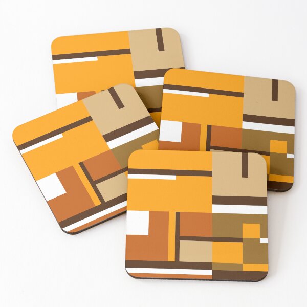 Item preview, Earthy colored, 1970’s Mondrian styled abstract designed and sold by stephenignacio.