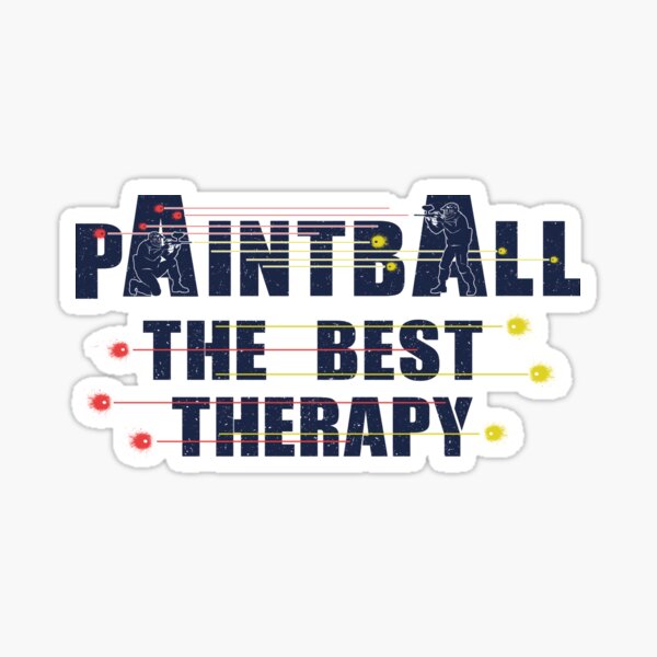 Vista previa del artículo con la obra «Paintball la mejor terapia», diseñado y vendido por hitpointer.