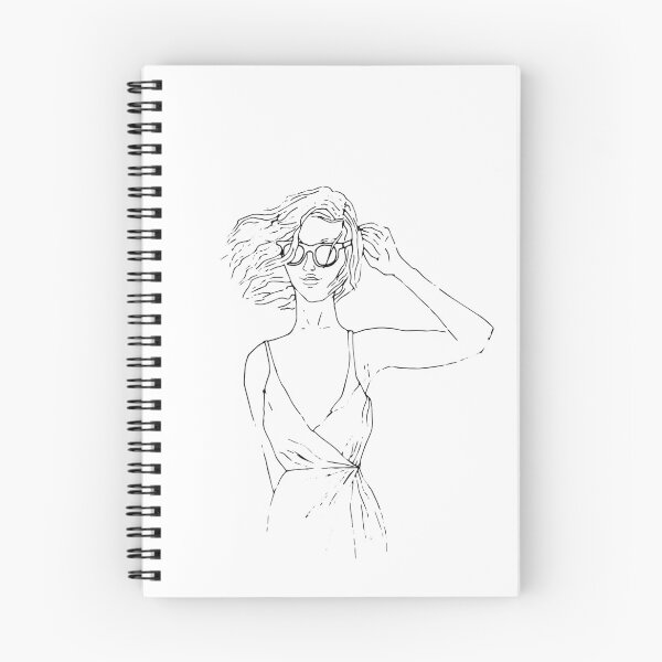 Artikelvorschau, Sonniges Mädchen in der Sonnenbrille, Linie Kunst, Schwarzweiss entworfen und verkauft von Darya Morozova.