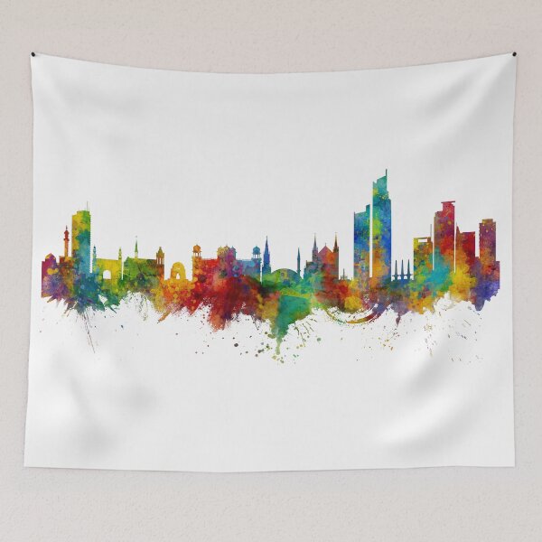 Artikelvorschau, Karachi Pakistan Skyline entworfen und verkauft von ArtPrints.