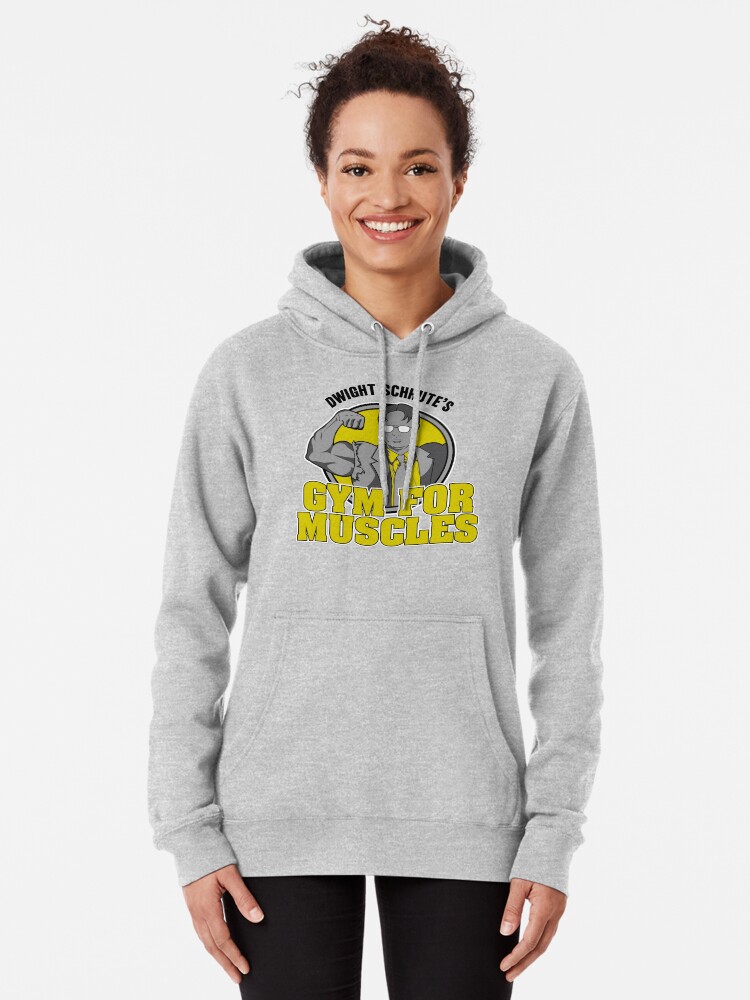 Alternate view of Dwight Schrute's Gym for Muscles Pullover Hoodie