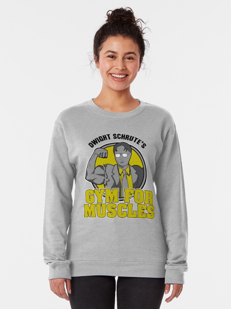 Alternate view of Dwight Schrute's Gym for Muscles Pullover Sweatshirt