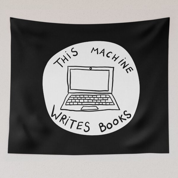 Item preview, This Machine Writes Books - Circle - White designed and sold by MOREDANKMEMES.